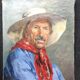 Oil on canvas "Man with red scarf" 1942 by AVRIL