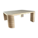 Mid century square travertine coffee table