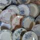 20 mismatched antique flat plates in ironstone
