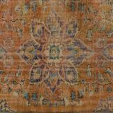 Turkish Anatolian Handmade Vintage Rug 287 cm x 193 cm