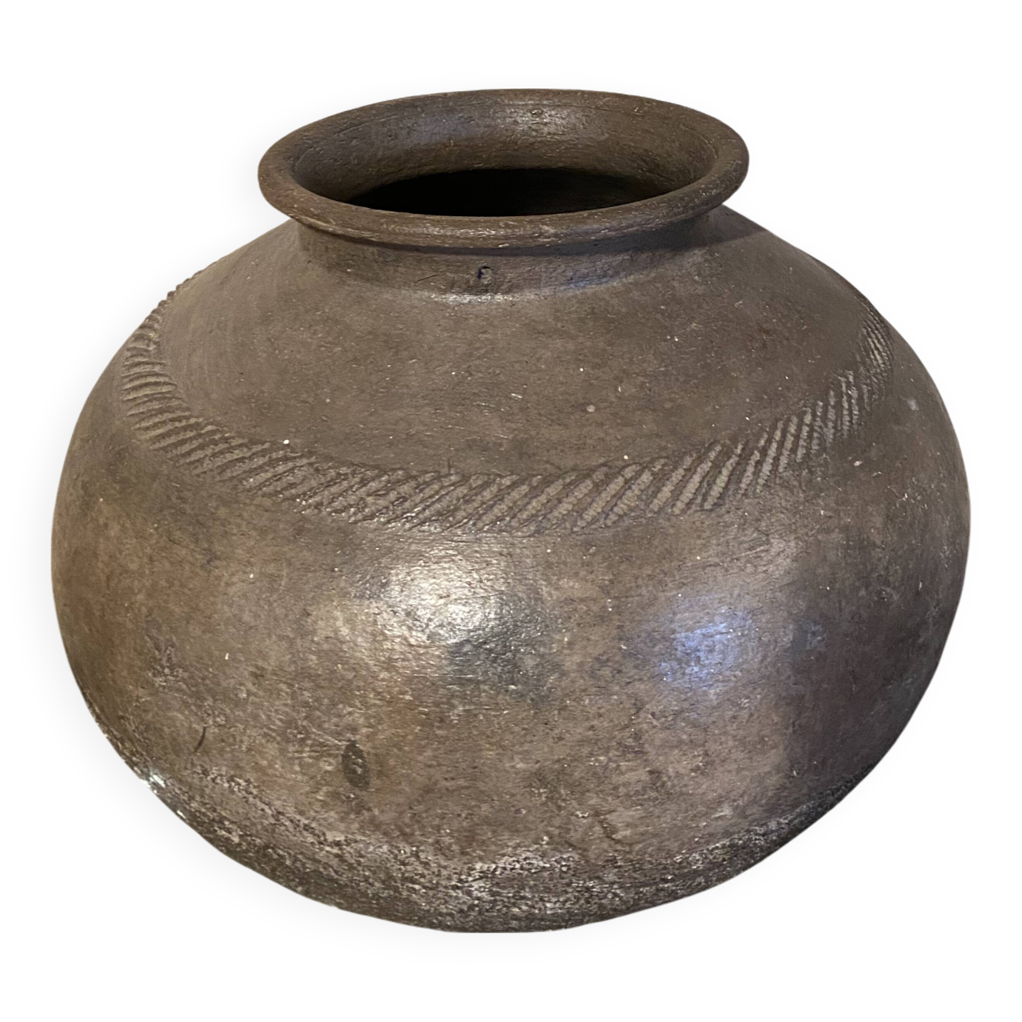 Old Indian terracotta jar