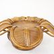 60s Italian design flower coffee table in rattan and glass marquetry
