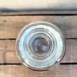 Vintage decanter with black and white tiles
