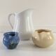 Set of 3 vintage pastels ceramic pitchers