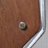 Octagonal metal mirror 70s design 48cmx55cm
