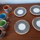Set of 4 cups Salins France, 50s/60s