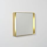 Rectangular mirror in gilded metal, circa 1970
