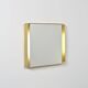 Miroir rectangulaire en métal doré, circa 1970