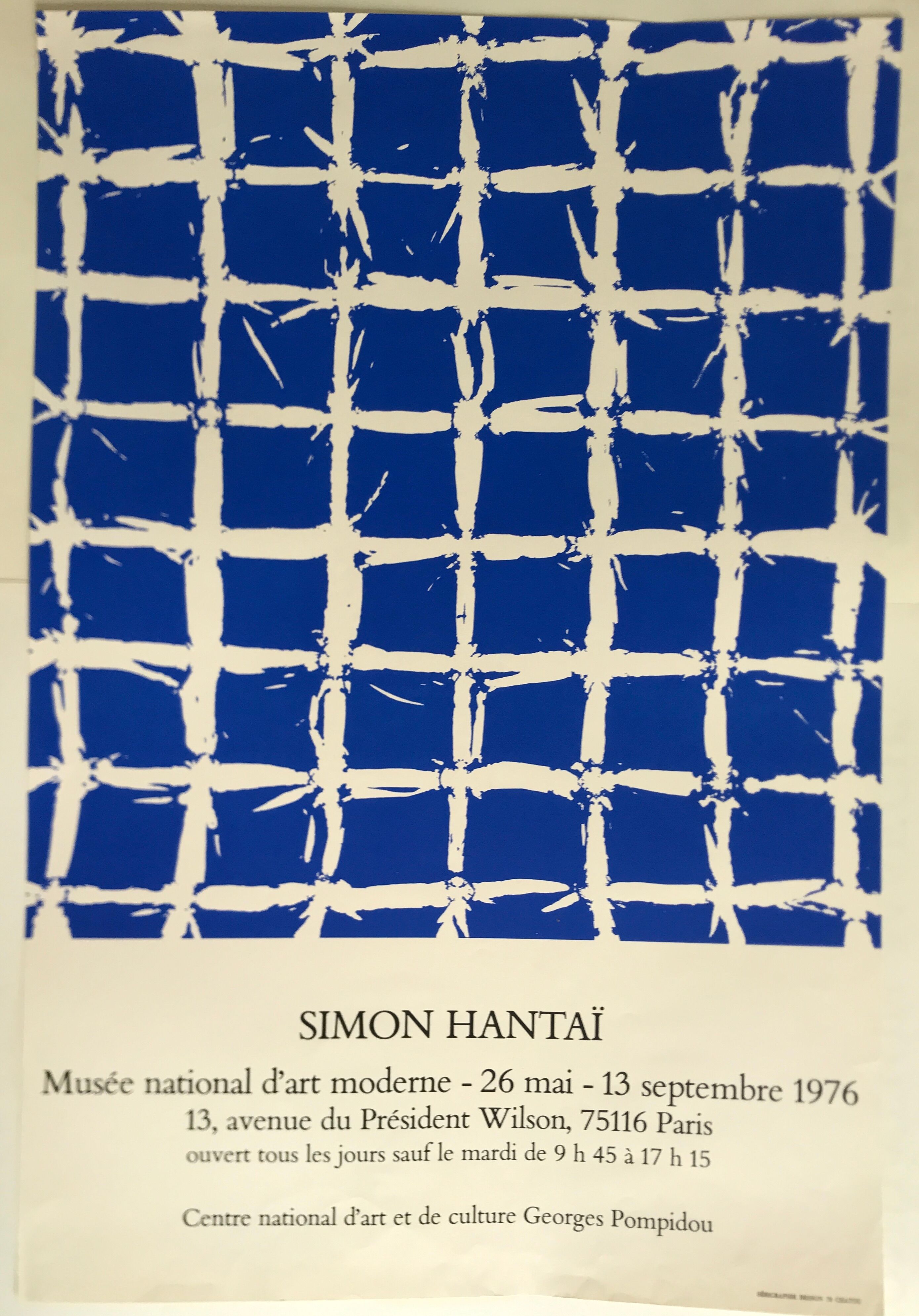 Simon HANTAÏ, Musée National d'Art Moderne, 1976. Original poster edited in silkscreen