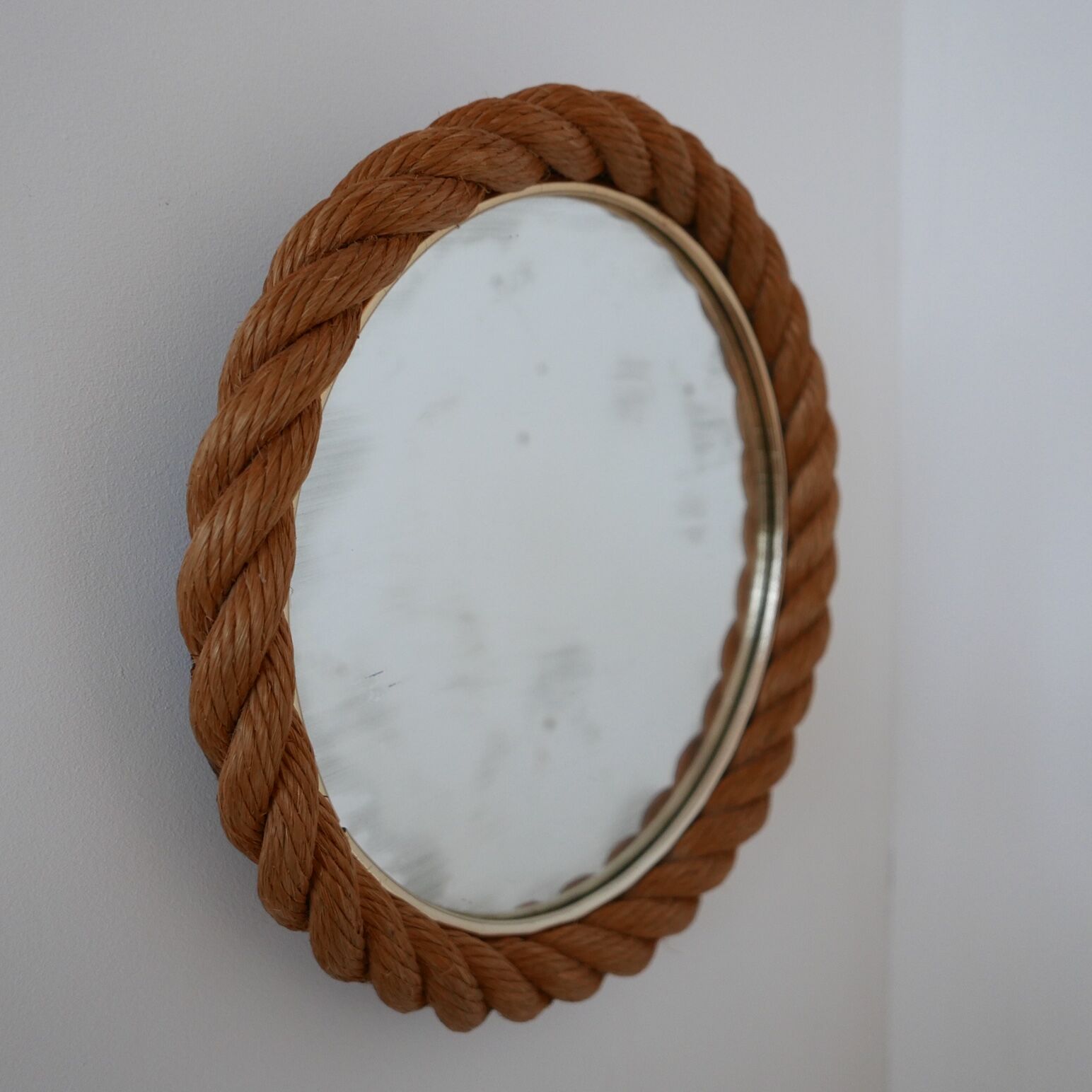 Miroir circulaire en corde