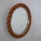 Rope work circular mid-century mirror
