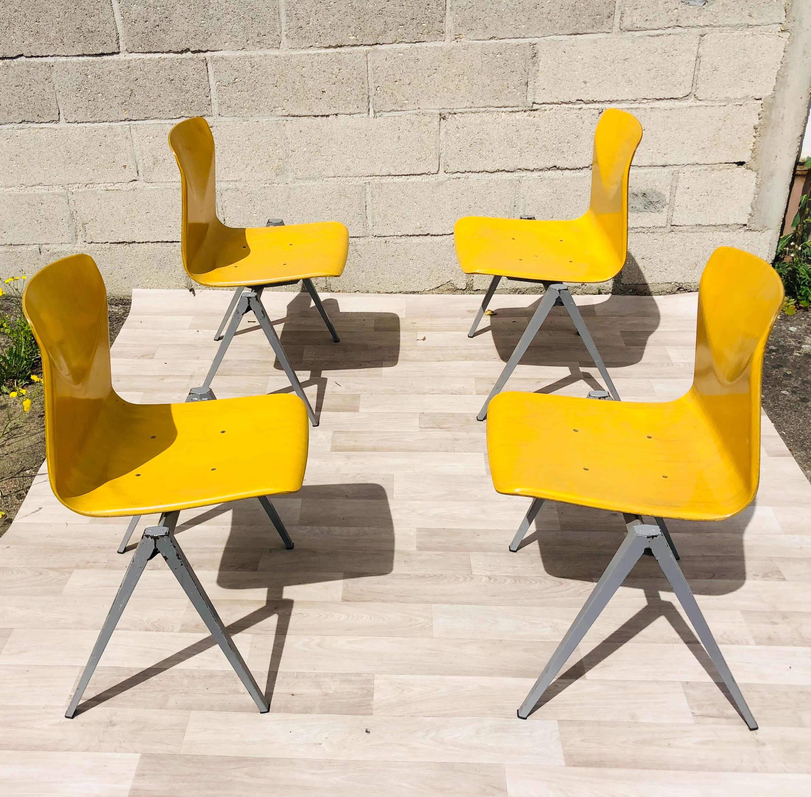 Vintage Chairs Compass Legs S22 Holland