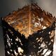 Finnish lamp by Aimo Tukiainen in carved copper 1970