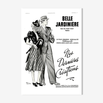 Affiche vintage Belle Jardiniere 30x40cm sans cadre