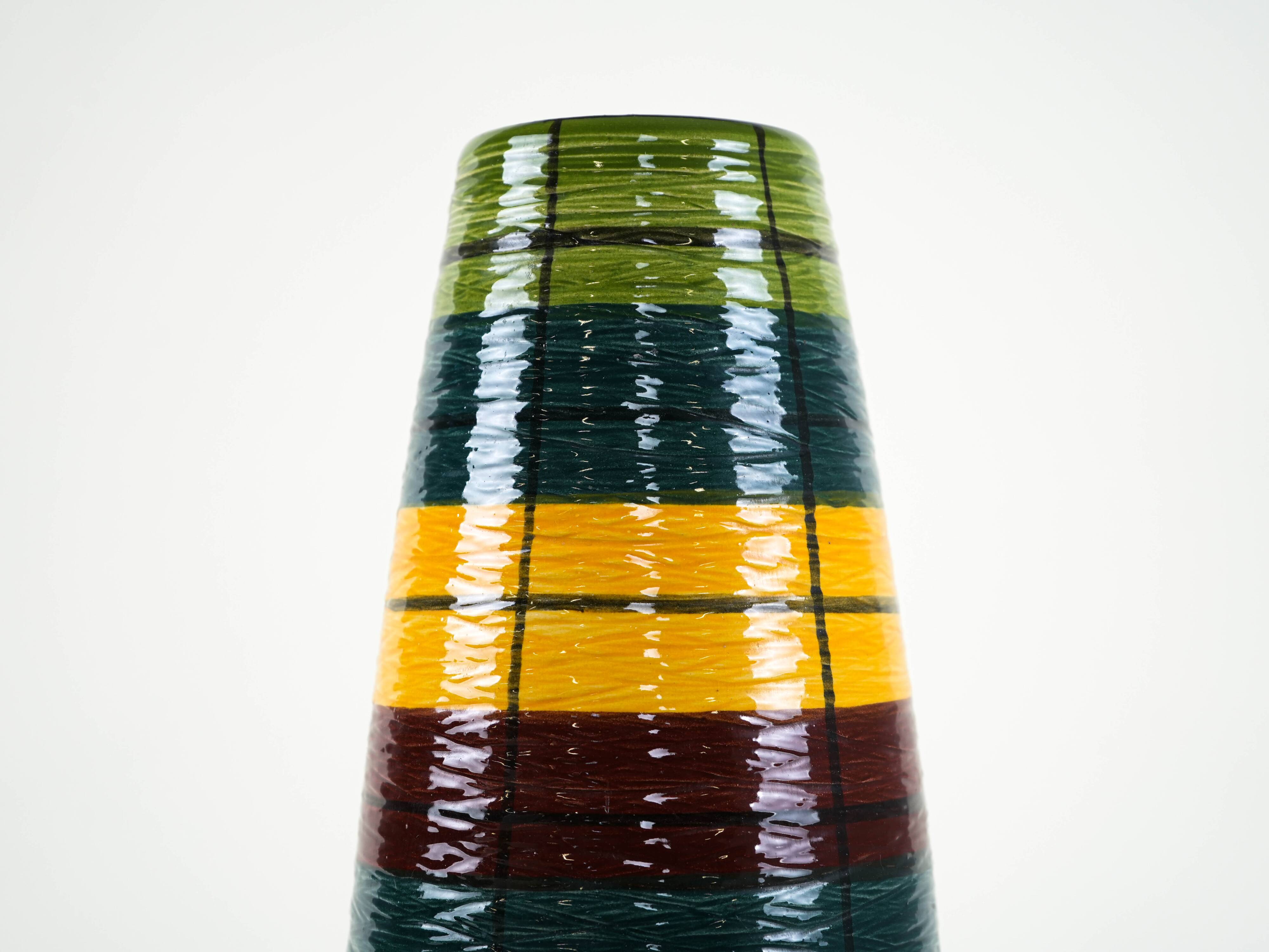 Ceramic vase, German design, 1960s, made in West Germany