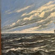 Tableau marine bateau en mer