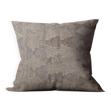 Geometric Grey Cushion Cover, Vintage Afghan Kilim Pillow Modern Home Decor