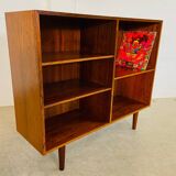 Vintage Danish mid-century retro rosewood bookcase 1960s