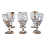Vintage Etched Crystal Wine Glasses