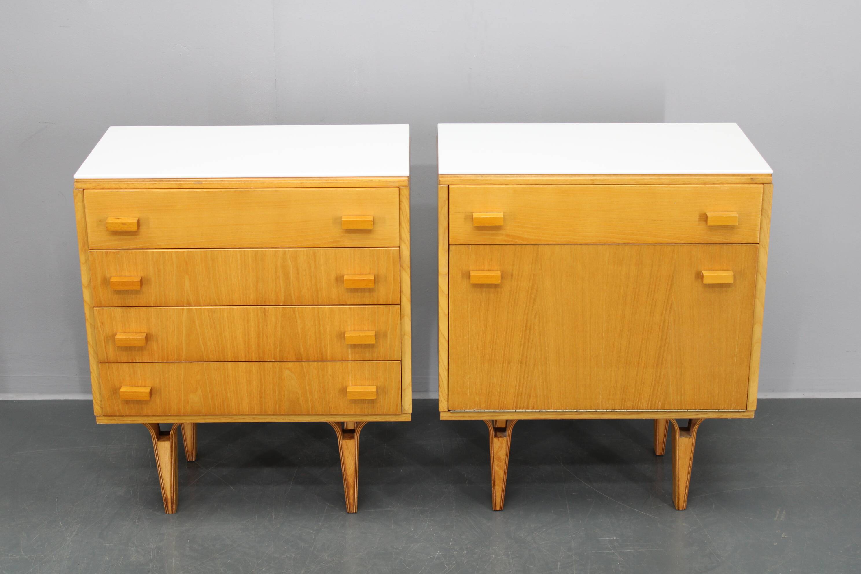 1960s Frantisek Mezulanik Pair of Chest of Drawers, Czechoslovakia