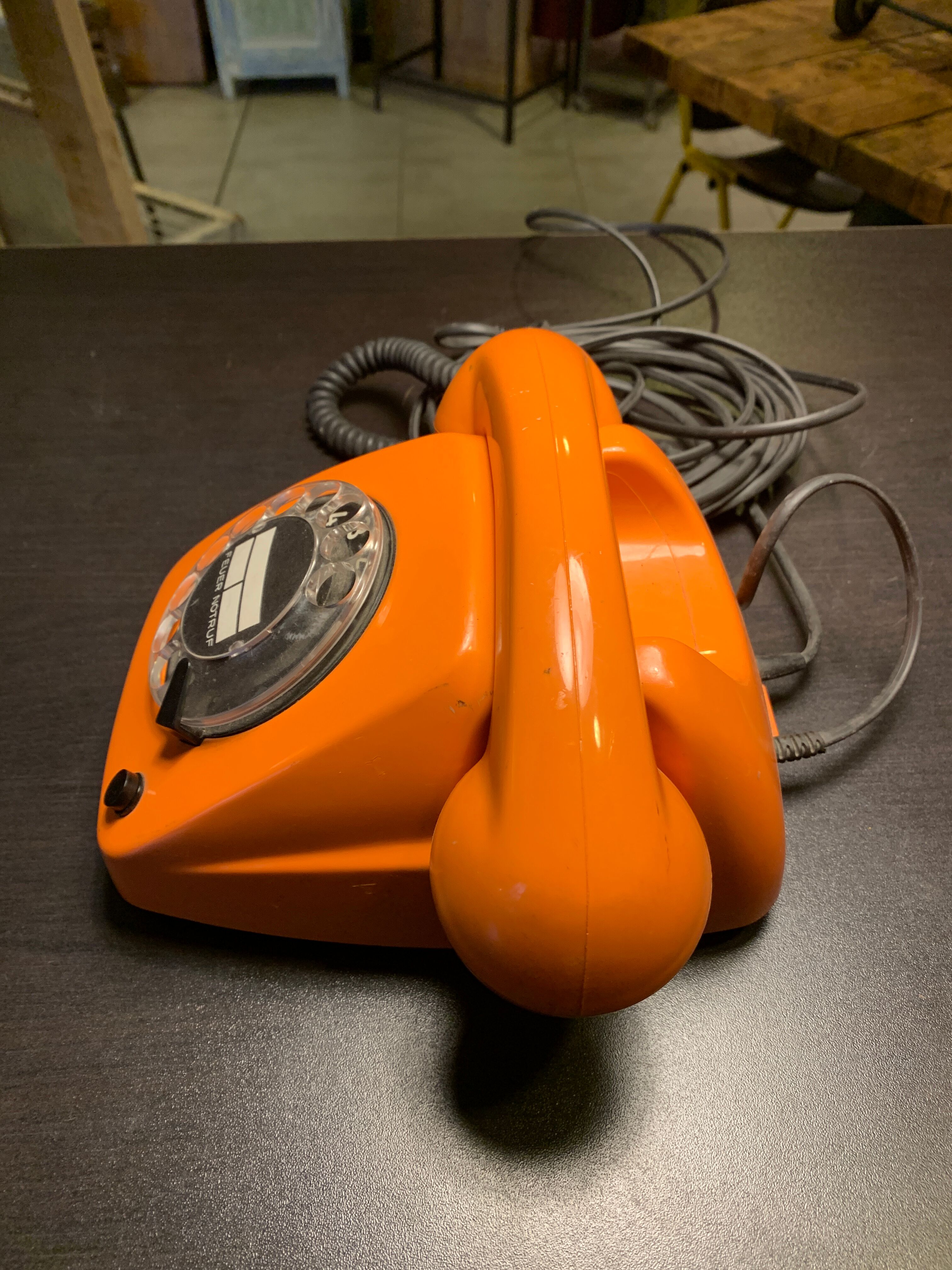 Vintage dial orange phone