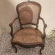 18th century walnut armchair stamped
