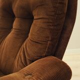 Corduroy armchair, Swedish design, 1960s, production: Sweden