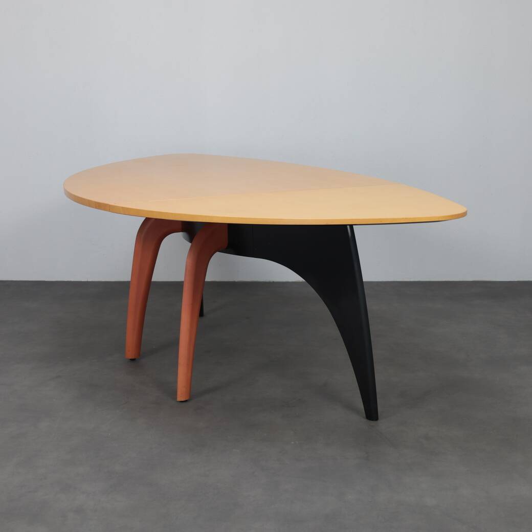 Table à manger extensible postmoderne 'Foliant' par Dick Spierenburg pour Castelijn, 1990
