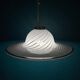 Swirling Murano glass pendant lamp, Italy, 1970s