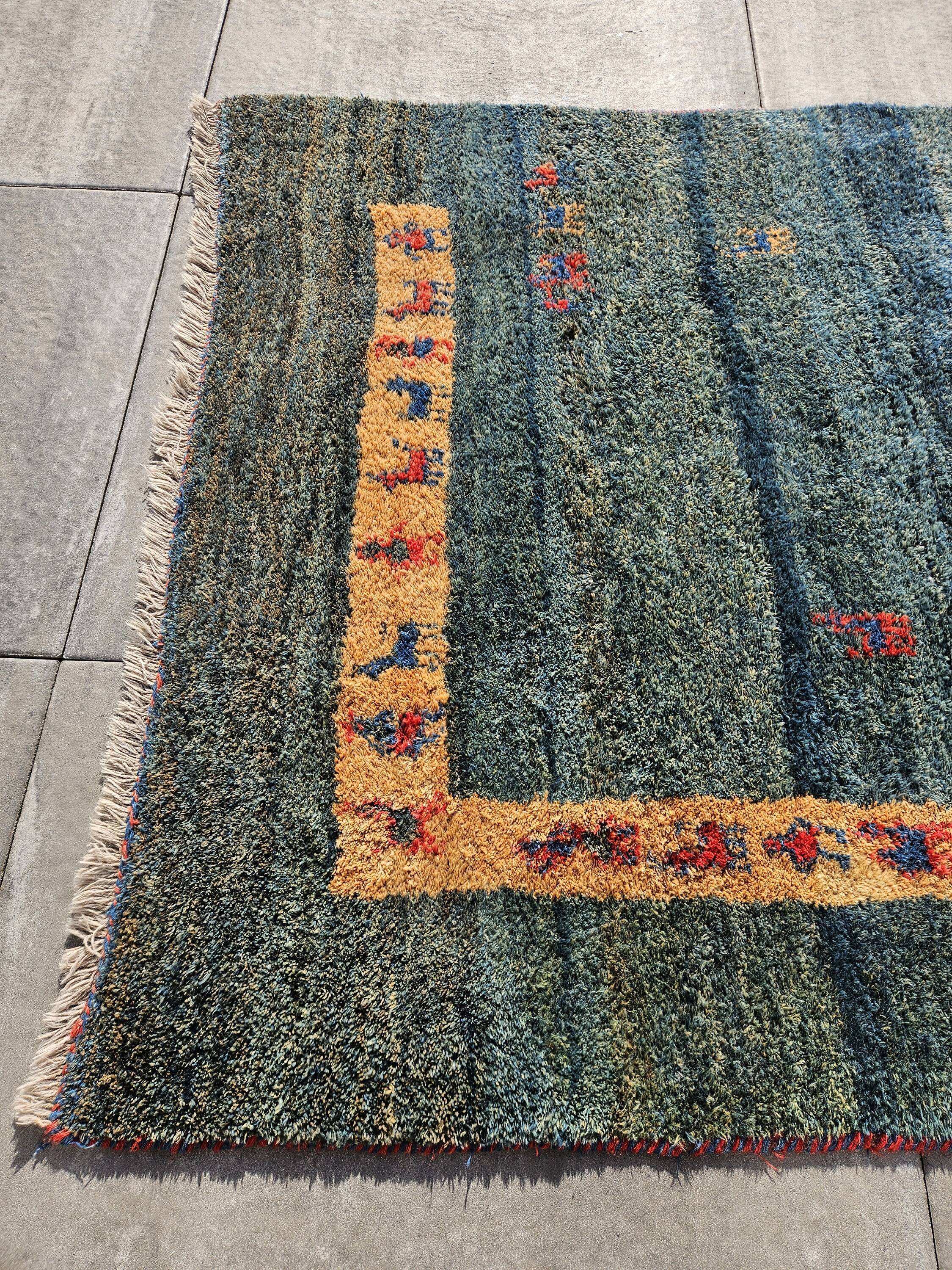 Tapis Gabbeh, Népal, laine, 290cm x 193cm