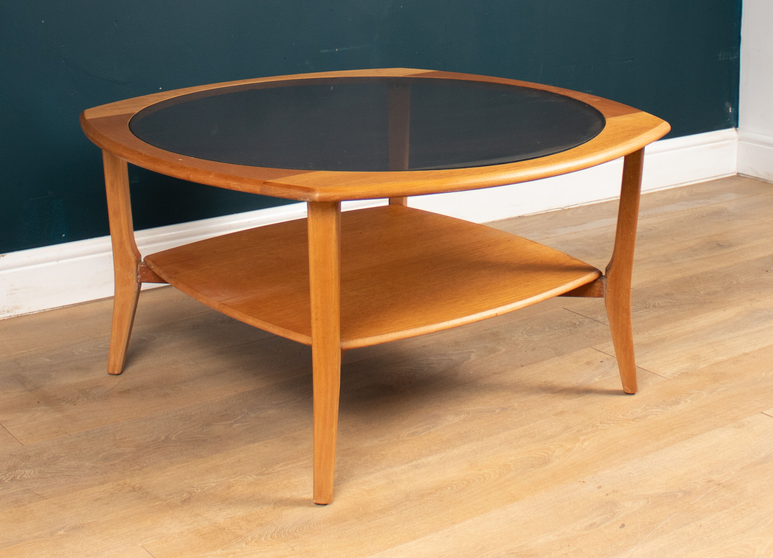 Retro Teak 1960s Jentique Teak & Glass Coffee Table