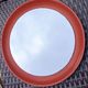 Miroir space age orange Schöninger 1960/70