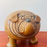 Vintage Lisa Larson pour Gustavsberg Midi Bulldog Ceramic Sculpture. Céramique Bulldog vintage.