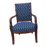 Reupholstered Empire style armchair