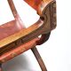 Chaise trône Savonarole française antique