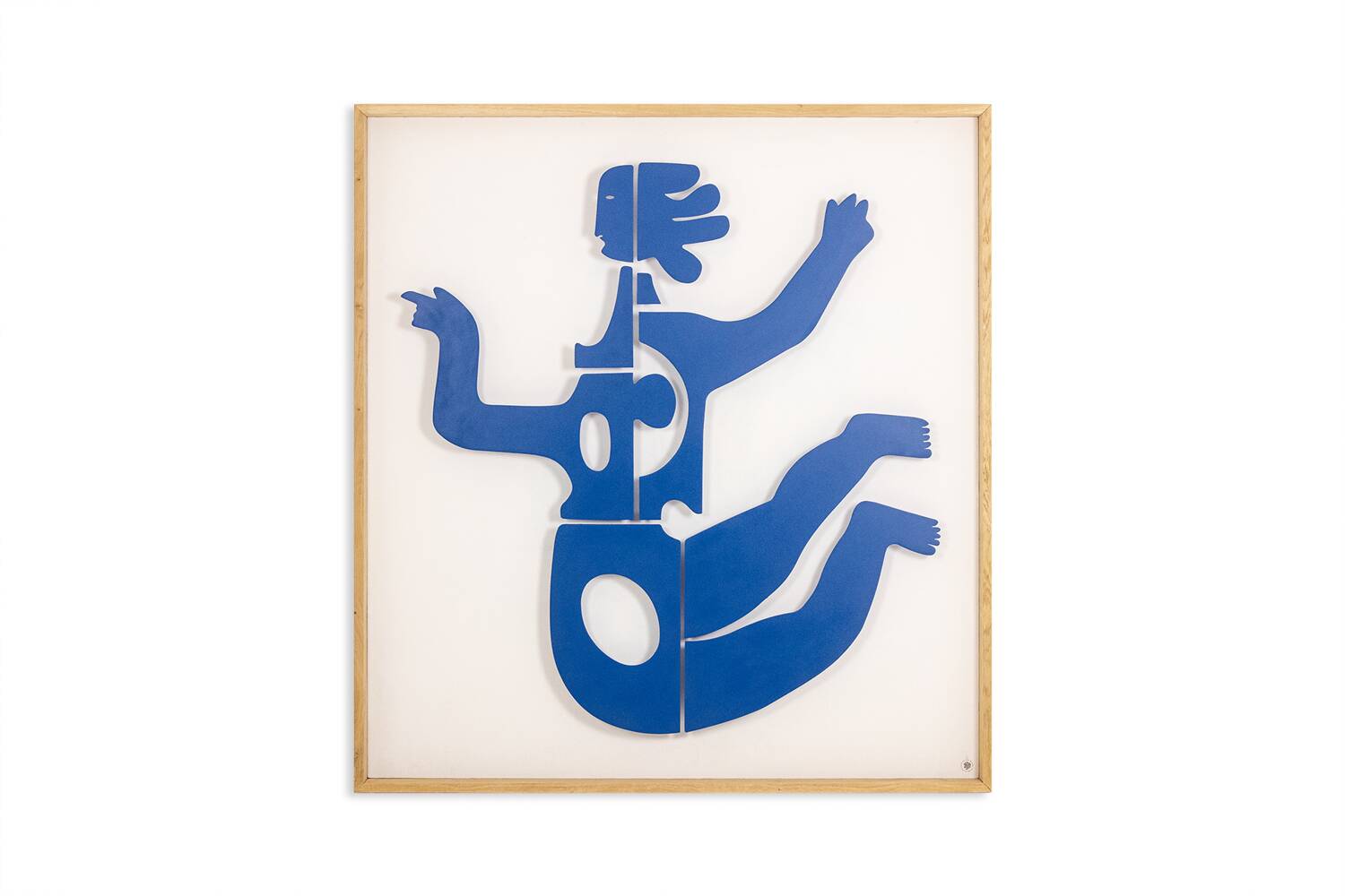 Antonine de Saint Pierre. Eva panel in navy blue lacquered metal. Contemporary.