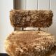 Vintage 1970s ochre pelfran fur chair