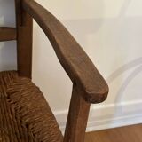 Fauteuil paillé ancien