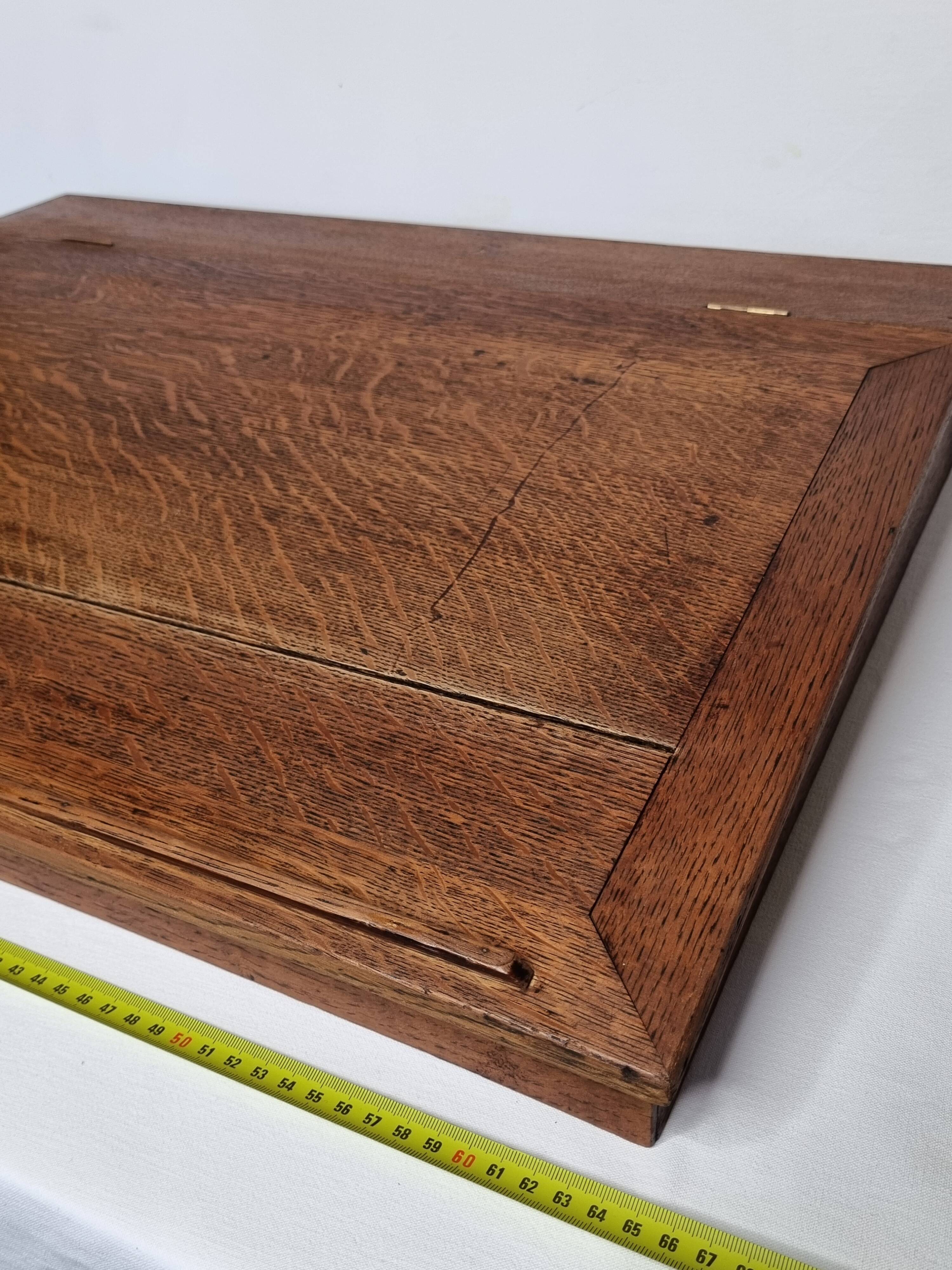 Old solid wood desk, 65 cm x 49 cm