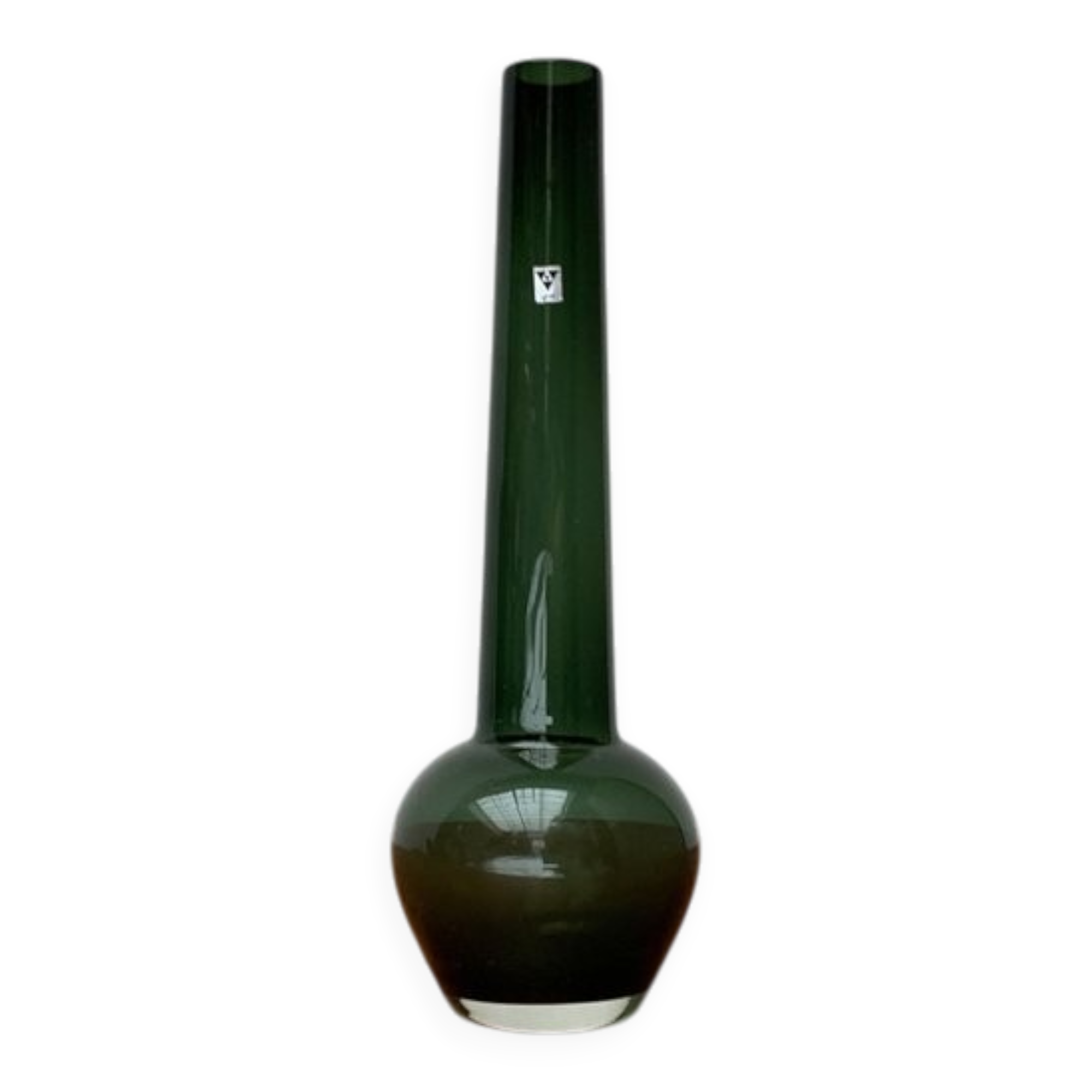 Mid-century German minimalist glass vase by Gral, 1960s.
