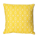 Yellow diamond knit cushion