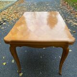 Table à manger rectangulaire extensible Louis XV en bois massif 220cm
