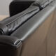 Mogens Hansen black aniline 3 seater sofa from the 70s.