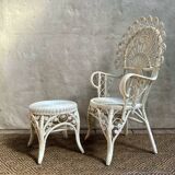 Emmanuelle armchair + footrest