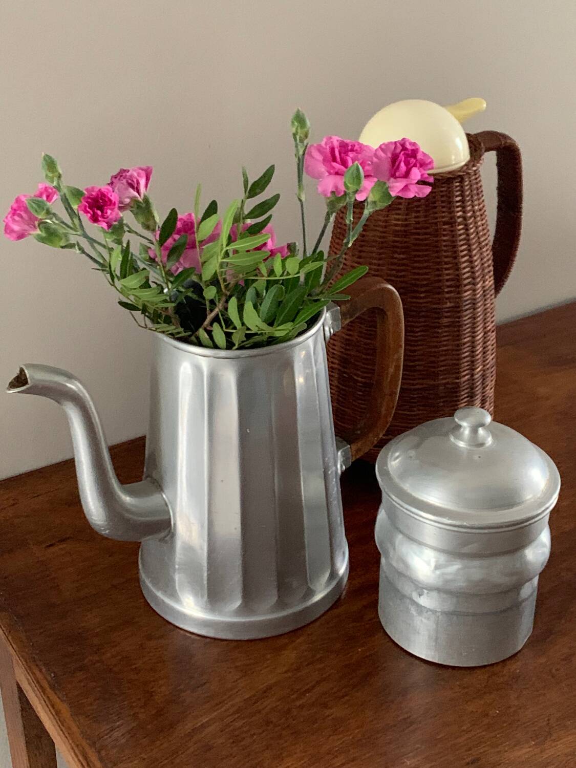Vintage aluminum coffee maker