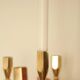Swedish vintage brass seven arm candelabra by Gusum