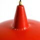 Mid-Century Modern red aluminum pendant lamp, height adjustable, Italy