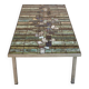 Table basse en mosaïque d'ardoise et de céramique
