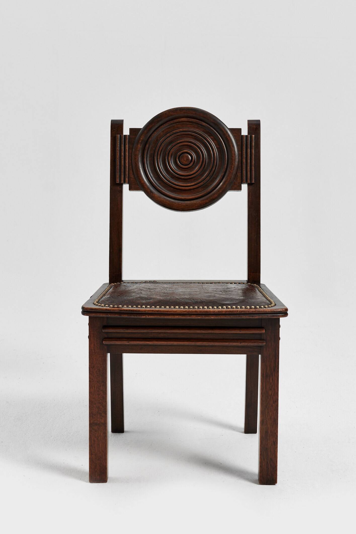 Ensemble de six chaises de salle à manger, acajou, France, années 1930 - Etienne Kohlmann