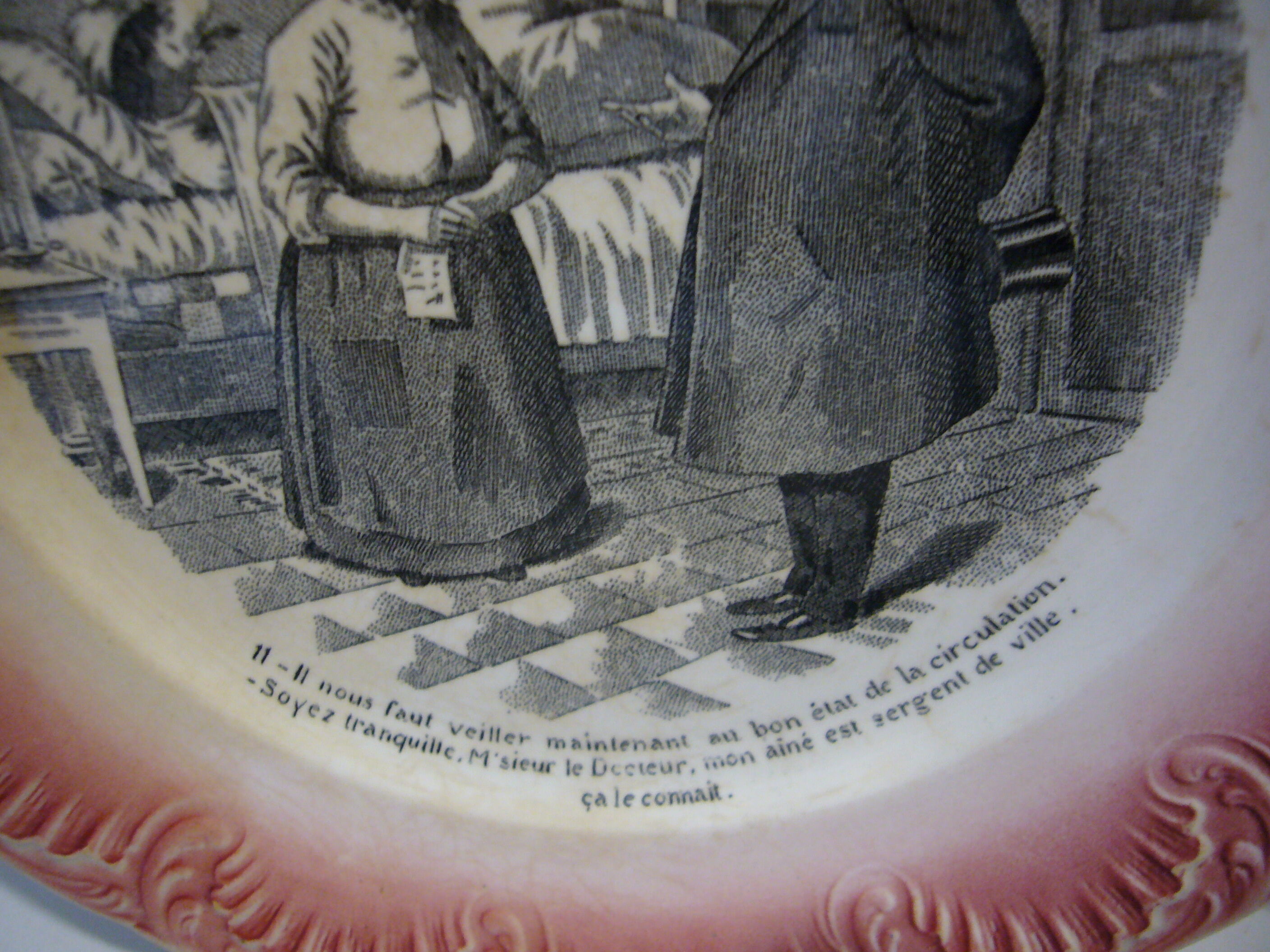 Sarreguemine talking plates